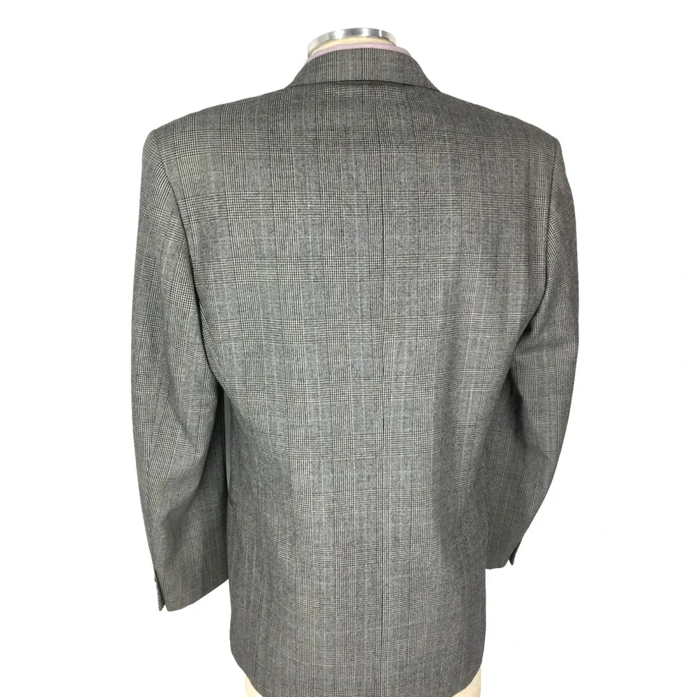42L Malibu Clothes Beverly Hills Mens Vintage Double Breasted Wool Suit Pants 36